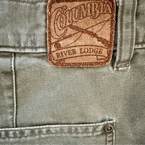 Men's Columbia River Lodge Olive Khaki Pants Size 34 - Picture 1 of 10